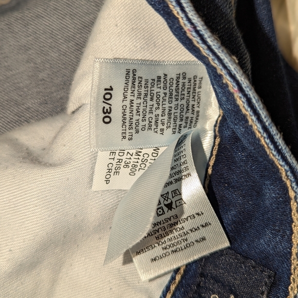 Lucky Brand Jeans Women’s 10 Sweet Crop Blue Denim - Picture 5 of 11